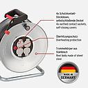 SUPER CABLE50 METER EXTENSION REEL [BS STANDARD BRITISH TYPE SOCKET] 3 X 1.5 WIRE (MADE IN GERMANY)